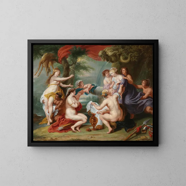 Diane che scopre la gravidanza di Callisto - Scuola di Peter Paul Rubens — quadro incorniciato alla parete
