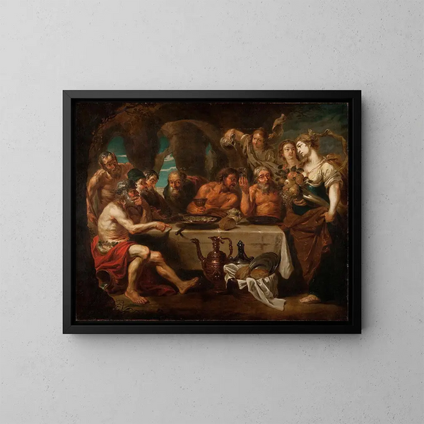 Il Banchetto - Scuola di Peter Paul Rubens — quadro incorniciato alla parete