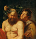 Reproduktion des Gemäldes Der betrunkene Silen mit einem Satyr - Nachfolger von Peter Paul Rubens