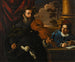 Homer beim Violinespielen in Gesellschaft eines Schülers - Schule von Pier Francesco Mola — Ansicht des Kunstwerks