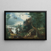 Die Versuchung des heiligen Antonius - Schule von Pieter Bruegel dem Älteren — gerahmtes Bild an der Wand