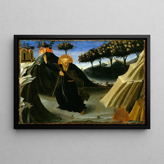 Fra Angelico - Saint Anthony Abbot Shunning the Mass of Gold.webp