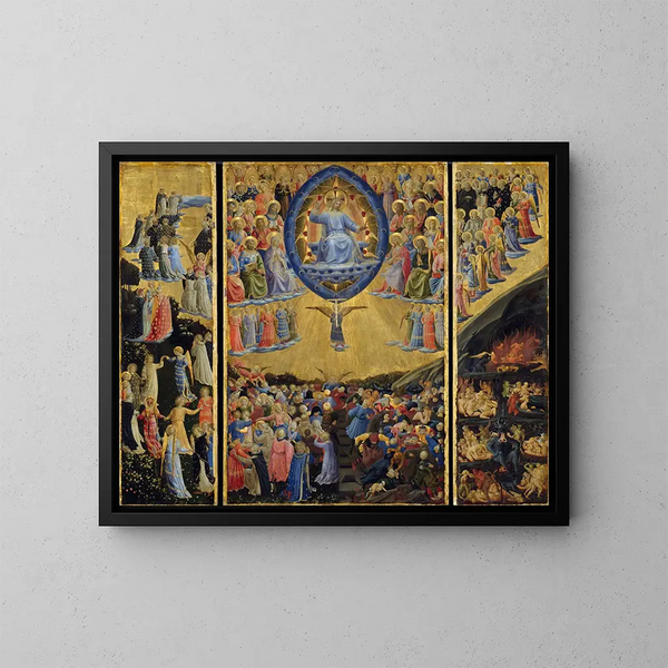 Das Jüngste Gericht - Fra Angelico — gerahmtes Bild an der Wand