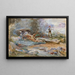 Junge mit einem Eimer am Flussufer - Frances Fanny Wilmot Currey — gerahmtes Bild an der Wand