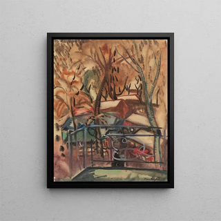 Frances Hodgkins - Market at Concarneau from a window of the Hotel des Voyageurs.webp