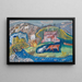 Villaggio di pescatori di Solva nel Pembrokeshire - Frances Hodgkins — quadro incorniciato alla parete