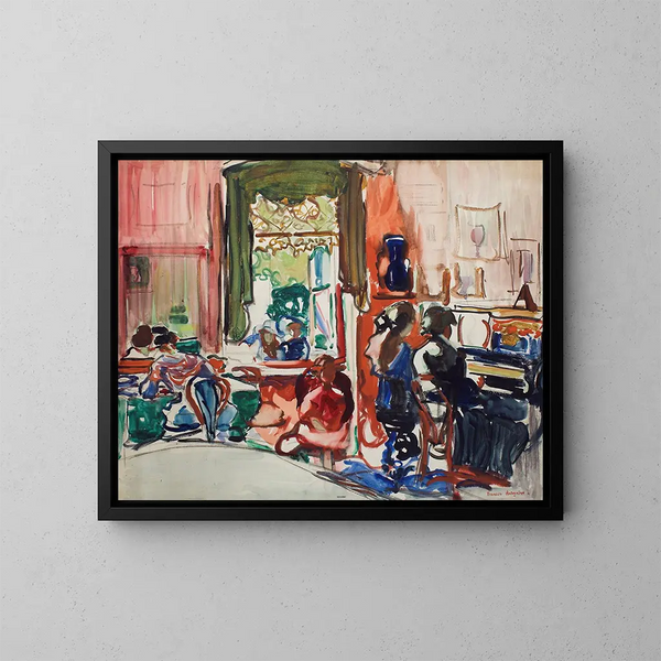 Die Klavierschule - Frances Hodgkins — gerahmtes Bild an der Wand