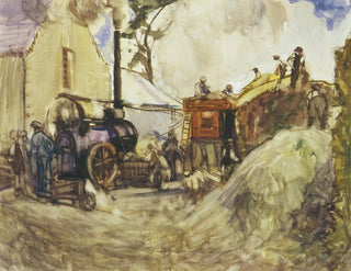 Frances Hodgkins - Threshing in the Cotswolds.webp