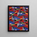 Textildesign ohne Titel Nr. VIII - Frances Hodgkins — gerahmtes Bild an der Wand