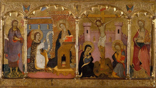 Francesc Comes - Saint John the Baptist Annunciation Crucifixion and Saint Catherine of Alexandria.webp