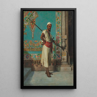 Francesco Beda - Portrait of an oriental with a gun.webp
