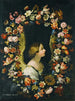 Una ghirlanda di fiori che circonda l'angelo Gabriele - Francesco Caldei — vista dell’opera