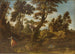 Paesaggio con l'angelo che appare ad Agar e la conduce al pozzo - Francesco Cozza — vista dell’opera