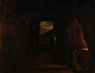 Francesco Diofebi - Night Piece Nuns In A Convent.webp
