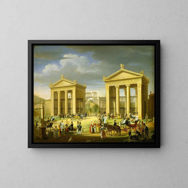 L'Approche de la Villa Borghèse à Rome - Francesco Diofebi — quadro incorniciato alla parete