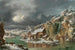 Winterlandschaft mit Reisenden am Flussufer - Francesco Foschi — Ansicht des Kunstwerks