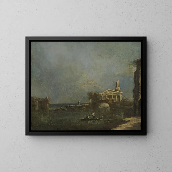 Laguna vicino a Venezia - Francesco Guardi — quadro incorniciato alla parete