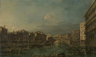 Francesco Guardi - Regatta on the Grand Canal near the Rialto Bridge Venice.webp