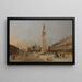 La Piazza San Marco with the basilica and the campanile - Francesco Guardi — framed artwork on a wall