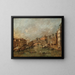 Il ponte del Rialto e la Riva del Vin a Venezia - Francesco Guardi — quadro incorniciato alla parete