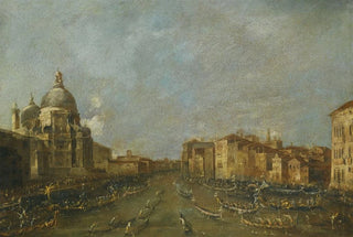 Francesco Guardi - Venice A Festival On The Grand Canal Near Santa Maria Della Salute.webp