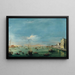 View of the Giudecca Canal and the Zattere - Francesco Guardi — framed artwork on a wall