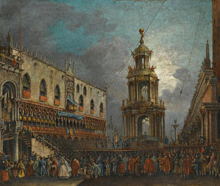 Francesco Zanin - Venice A View Of The Piazzetta At Carnival.webp