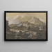 Flusslandschaft mit Bergen und Badenden - Francesco Zuccarelli — gerahmtes Bild an der Wand