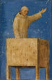 Saint Bernardin predigt von einem Kanzel - Francesco di Giorgio Martini — Ansicht des Kunstwerks