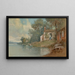 Cottage by the Lake - Francis Augustus Silva — framed artwork on a wall