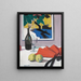 L'éventail rouge - Francis Campbell Boileau Cadell — framed artwork on a wall
