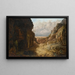 Agar und Ismaël in einer fernen felsigen Landschaft - Francis Gold — gerahmtes Bild an der Wand