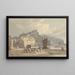 Robin Hood's Bay Yorkshire - Francis Nicholson — framed artwork on a wall