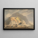Shipwreck at Scarborough at the foot of the castle cliff - Francis Nicholson — framed artwork on a wall