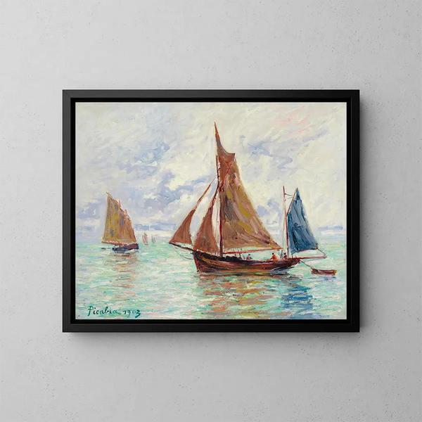 Bateaux de pêche - Francis Picabia — gerahmtes Bild an der Wand