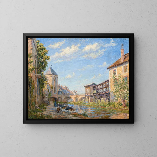 Les laveuses de Moret - Francis Picabia — gerahmtes Bild an der Wand