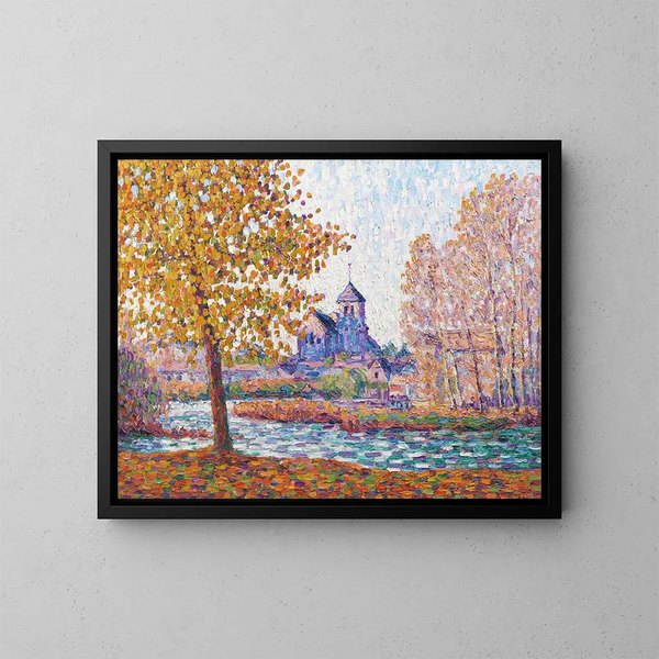 L'église de Montigny, effet d'automne - Francis Picabia — gerahmtes Bild an der Wand
