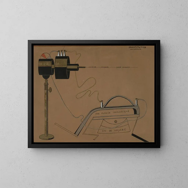 Prostitution universelle - Francis Picabia — gerahmtes Bild an der Wand