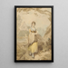 Young girl gathering wood - Francis Wheatley — framed artwork on a wall