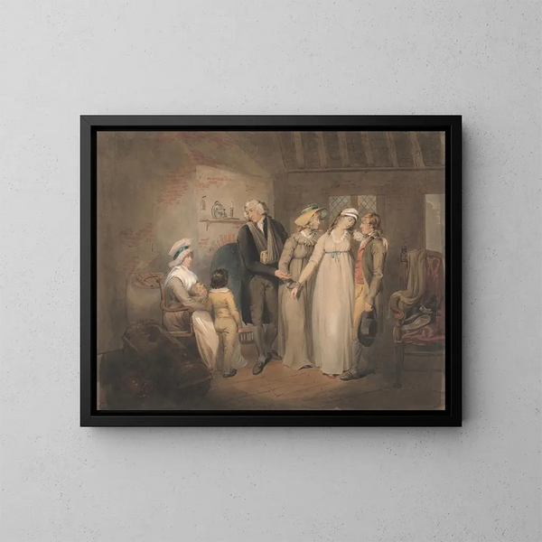 Olivia torna alla sua famiglia - Francis Wheatley — quadro incorniciato alla parete