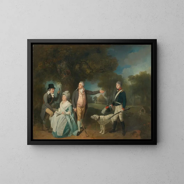 Ritratto della famiglia Wetten - Francis Wheatley — quadro incorniciato alla parete