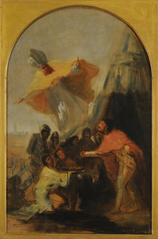Francisco de Goya - Aparicin de San Isidoro al Rey Fernando el Santo ante los muros de Sevilla.webp