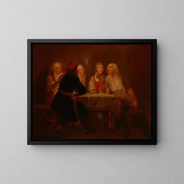 dei contadini in una locanda - Franciszek Smuglewicz — quadro incorniciato alla parete