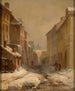 Vecchia Varsavia in inverno, via Brzozowa - Franciszek Wątkowski — vista dell’opera