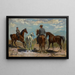 Cavalli e cavalieri - Frank Buchser — quadro incorniciato alla parete