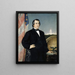 Portrait of the American President Andrew Johnson - Frank Buchser — framed artwork on a wall