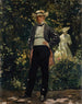 Portrait of the American Secretary of State William H. Seward in the garden - Frank Buchser — artwork view
