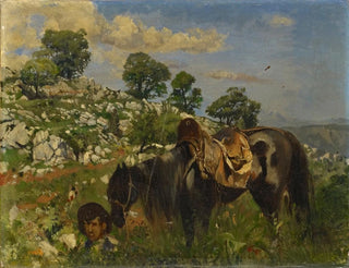 Frank Buchser - Rider in High Grass.webp