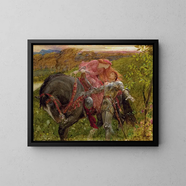 Studie für La Belle Dame sans Merci - Frank Dicksee — gerahmtes Bild an der Wand