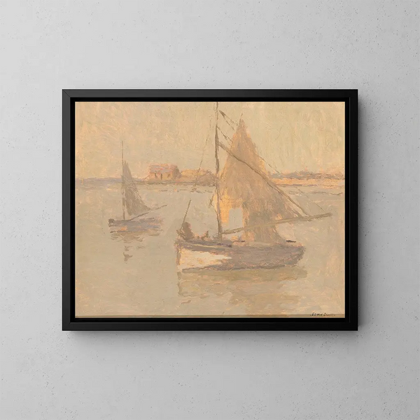 Bateaux di pesca a Honfleur n° 1 - Frank Edwin Scott — quadro incorniciato alla parete